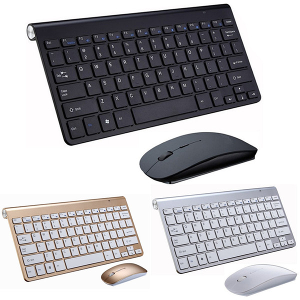 2.4GHz Slim Mini Wireless Keyboard Portable Multimedia Computer Mouse Keyboard Set Combo For Mac Laptop TV PC Desktop Notebook