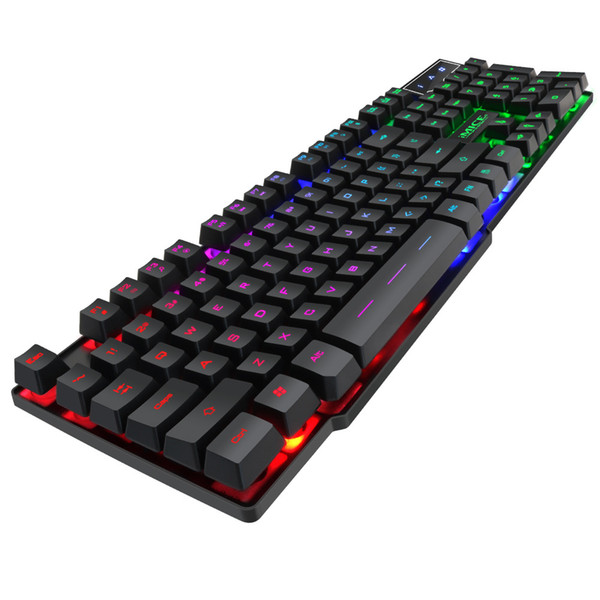 AK-600 new game three-color backlit keyboard wired mouse Internet cafe keyboard mouse factory direct game keyboard set