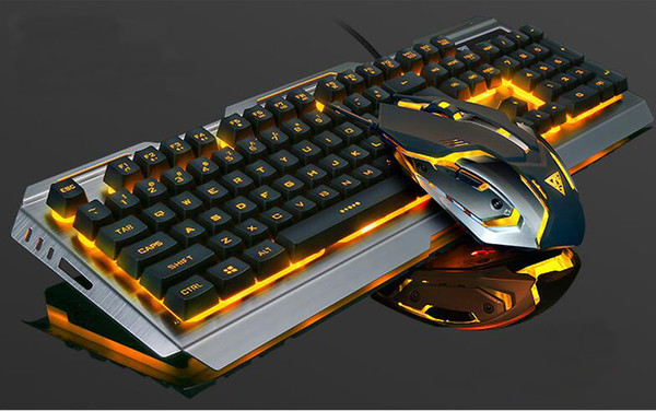 The New Factory Outlet Mech Keyboard and Mouse Set Game Notebook Desktop Wired Keyboard Mouse Combos