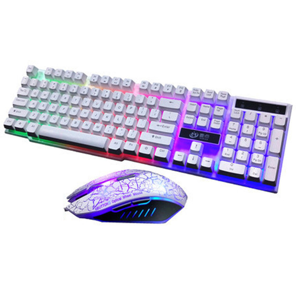 7 Colors Backlight Gaming Keyboard + Mouse Kit Combos Game Keyboard Mice Set for Usb Gaming Keyboard Gamer