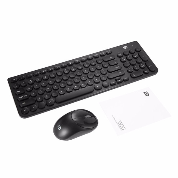 Forter IK6630 USB 2.4GHz Ultrathin Wireless Keyboard and 1500DPI Mouse Combo Set for Computer Laptop Desktop with Silent Click