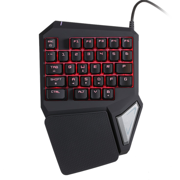 Delux T9 Pro Professional One/Single Hand USB Wired Esport Gaming Number Keyboard 29 Key LED Backlit for LOL Desktop