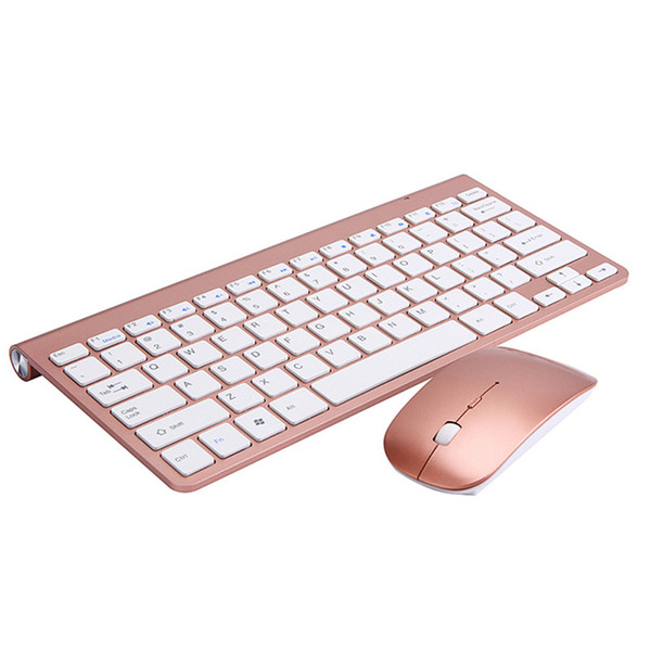 New Generation Wireless Keyboard Mouse Set Combo USB Receiver Slim Multi Color Keyboard Mouse Kit Ultra Thin for Computer