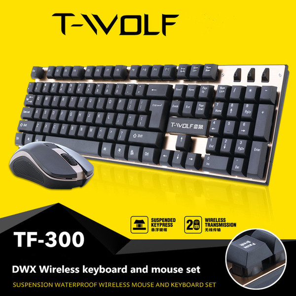 T-wolf Keyboard Mouse Combos wireless gaming mouse mechanical metal keyboard e-sports Laptop Desktop universal 1200DPI factory direct sale