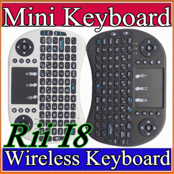 100X Wireless Keyboard rii i8 keyboards Fly Air Mouse Multi-Media Remote Control Touchpad Handheld for TV BOX Android Mini PC B-FS