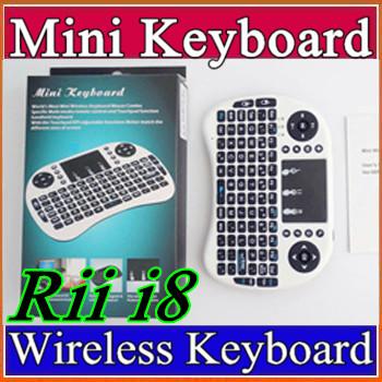 50X Wireless Keyboard rii i8 keyboards Fly Air Mouse Multi-Media Remote Control Touchpad Handheld for TV BOX Android Mini PC B-FS