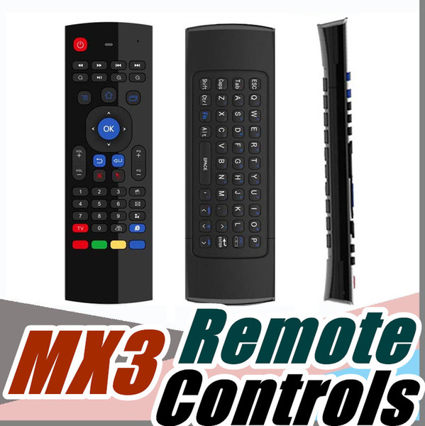 2.4G Wireless Remote Controls MX3 Fly Air Mouse Keyboard for Android TV box MXQ M8S Mini PC E-FS