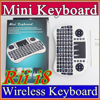 25X Wireless Keyboard rii i8 keyboards Fly Air Mouse Multi-Media Remote Control Touchpad Handheld for TV BOX Android Mini PC B-FS