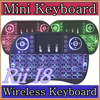 10X Portable mini keyboard Rii I8 Wireless bluetooth Keyboards game Fly Air Mouse Multi-Media Remote Control Touchpad Handheld Android A-FS