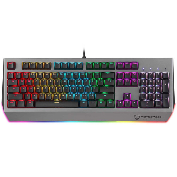 MOTOSPEED CK99 RGB Mechanical Keyboard Anti-ghost 12 Lighting Effects Outem/Cherry Blue/Red Switch 104 Keys Battleship Creatives