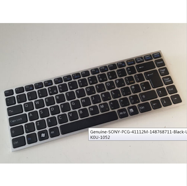 New notebook keyboard for SONY Vaio VPC-Y VPCY PCG-4112M Series UK Keyboard Black P/N 148768711