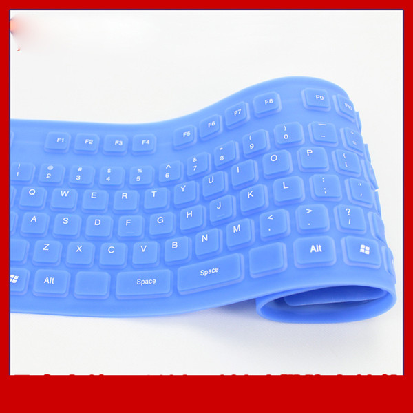 Waterproof Silicone Keyboard Wired Soft Fashion Mix Color Flexible Portable Keyboards for PC Laptop New