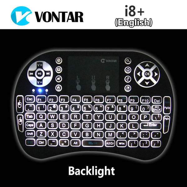 VONTAR Rii i8+ Backlit&No Backlit Wireless Keyboard 2.4GHz Air Mouse for Android TV BOX X96 MXQ PRO T95Z plus