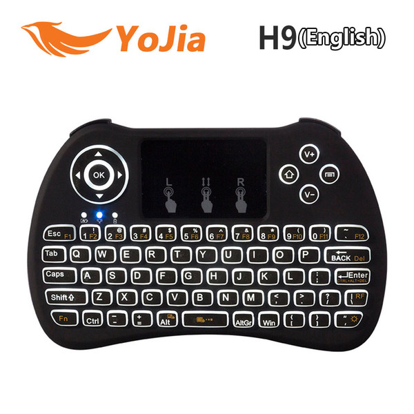 Original Backlight i8 i8+ H9 2.4G Wireless English Keyboard Backlit with Touchpad for Mini PC Smart TV TV Box Laptop PC