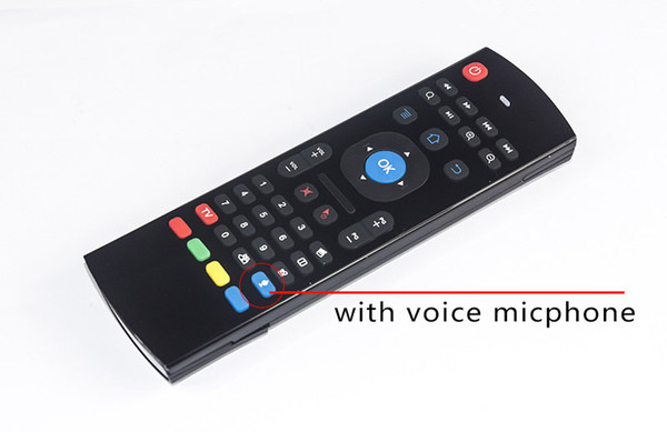 20pcs X8 MX3 2.4GHz Remote Wireless Air Mouse Fly Mouse QWERTY Keyboard GYRO Sensing Remote IR Learning with voice micphone