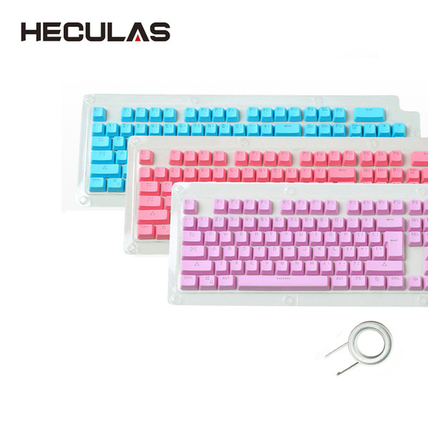 104 English ABS PBT Keycaps for Mechanical Keyboard Compatible with MX Switches Transparent Support Led Lighting Keycaps