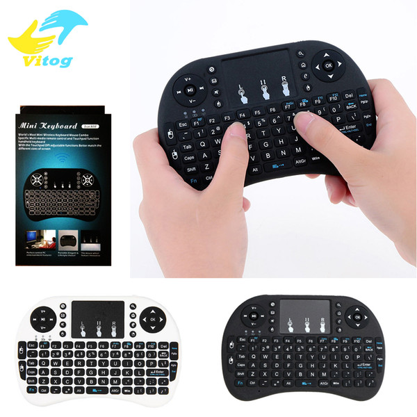 Wireless Keyboard rii i8 keyboards Fly Air Mouse Multi-Media Remote Control Touchpad Handheld for TV BOX Android Mini PC B-FS