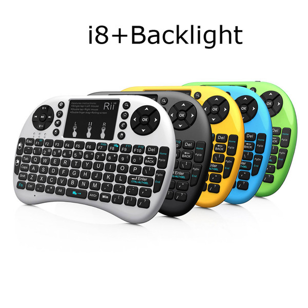 Rii i8+ Mini Wireless QWERTY Gaming Keyboard Touchpad Fly Air Mouse Keyboard Remote Control for PC Tablet/Android Tv Box/X360/PS3