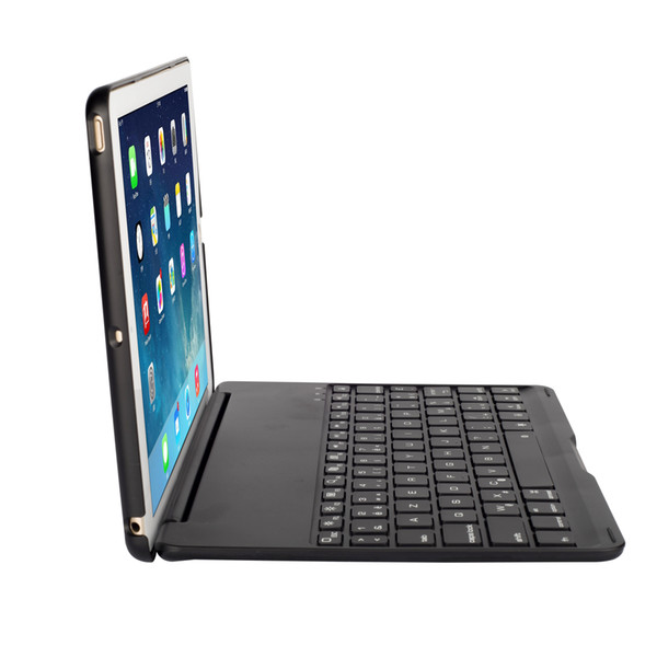 Azerty Wireless Bluetooth Keyboard Ultra Slim Aluminium flip wiretooth keyboard with a protective shell for ipad9.7inch