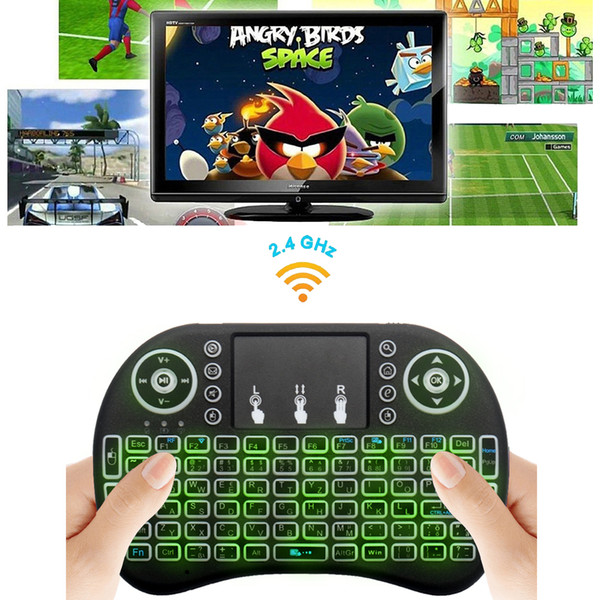 Rii I8 Smart Fly Air Mouse Remote Backlight 2.4GHz Wireless Keyboard Remote Control Touchpad For S905X S912 TV Android Box X96 A95X