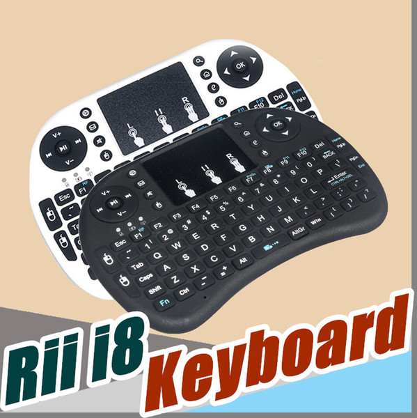 Wireless Keyboard rii i8 keyboards Fly Air Mouse Multi-Media Remote Control Touchpad Handheld With Battery for TV BOX Android Mini PC B-FS