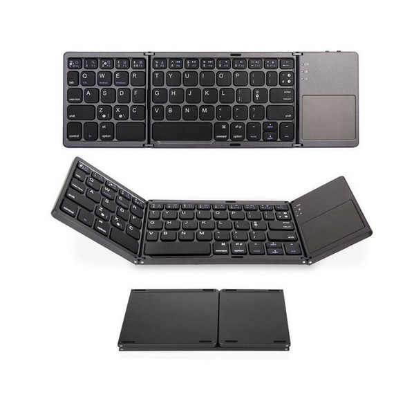 Foldable Bluetooth Keyboard,Portable Mini BT Wireless Keyboard with Touchpad for Android,iOS,Windows,with Rechargeable battery