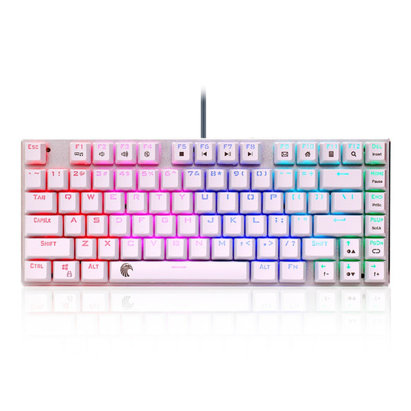 Z-88 Small Mechanical Keyboard RGB Backlit 81 Keys Compact Size Red Switches Gaming Mechanical Keyboard