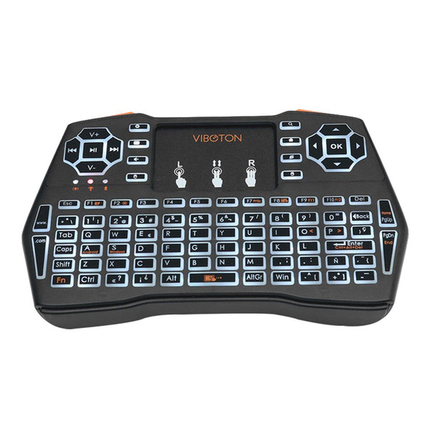 Wholesale New i8plus Mini LED Backlit Wireless Keyboard Fly Air Mouse Touchpad for PC Android