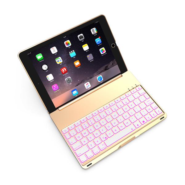 Wireless Bluetooth Keyboard Ultra Slim Aluminium Wireless Bluetooth Keyboard Carrying Stand Case Cover for Apple iPad Air 2