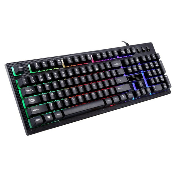 Game Keyboard Wired USB Color Backlight Gaming Keyboard Ergonomic Comfortable 104 Keys gamer For PC Laptop 180mA