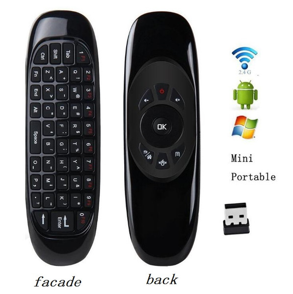 Double-sided flying squirrel C120 2.4GHz multimedia wireless keyboard and mouse gravity game controller infrared remote control computer