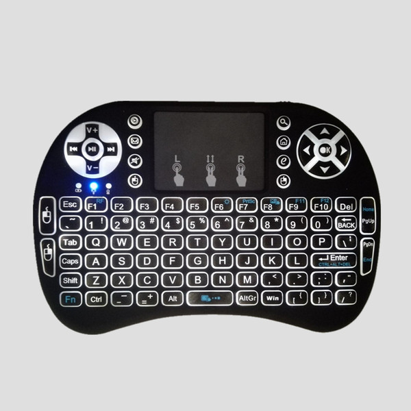 For Android TV Box Rii I8 Mini Keyboard 2.4GHZ Wireless Backlight Air Mouse Remote With Touchpad Handheld X96 T95 X96 MXQ PRO