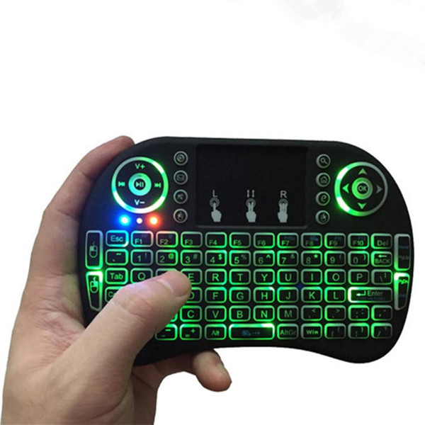 Rii i8 Backlit Remote Air Mouse Mini Keyboard with Touchpad Backlight Wireless Control for Android Smart TV Box MXQ M8S X96 T95 X92