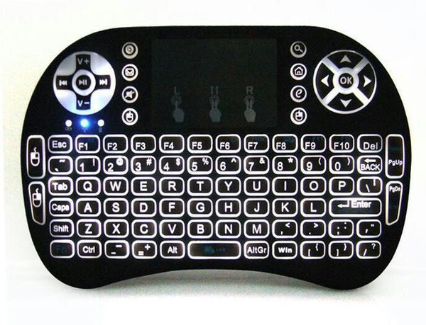 Rii I8 Smart Fly Air Mouse Remote Backlight 2.4GHz Wireless Bluetooth Keyboard Remote Control Touchpad For Android Box MX3 M8S White Black