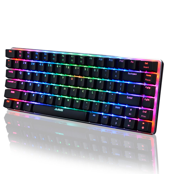 AJAZZ AK33 Keyclick Mechanical Keyboard Gaming E-sport LED Colorful Keyboard 82 Keys USB Wired Anti-Ghosting for Laptop Desktop