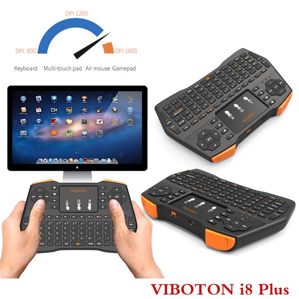 Authentic VIBOTON i8 Plus Keyboard Wireless Air Mouse Remote With Touchpad Handheld For TV BOX X96 T95 M8S MXQ PRO Plus PC Laptop