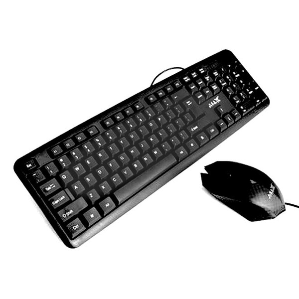 Top Quality New USB Wired Keyboard and Mouse Set Waterproof High Sensitivity Keyboard and Mosue for Desktop KM100