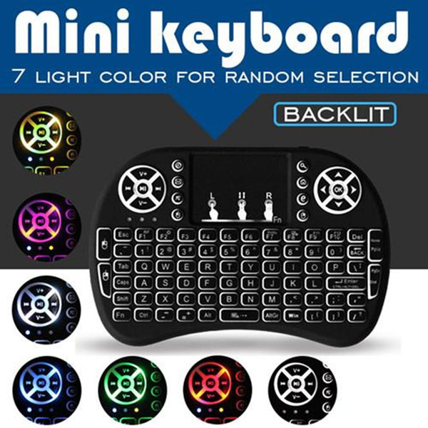 EUB Air Mouse RII I8 Mini wireless keyboard Android tv box remote control backlight keyboards used for s905W S912 Tablet XBox free tv