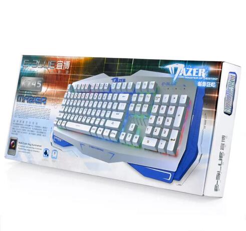 2017 E-3lue computer game E-3LUE EKM745 k745 Professional USB Wired 104 Keys Gaming Keyboard fresh fast shipping