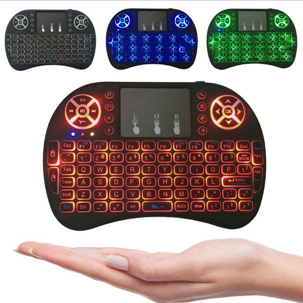 Wireless Keyboard i8 with Backlight keyboards 2.4GHz Fly Air Mouse Multi-Media Remote Control Touchpad Handheld for TV BOX