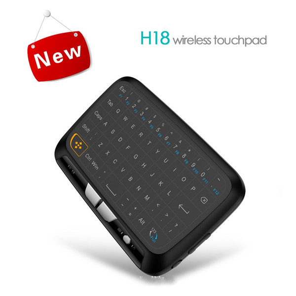 H18 Fly Air Mouse Touchpad Mini Wireless Keyboard 2018 Hot Sell 2.4Ghz Full Screen Combos Remote Control for PC Android TV Box