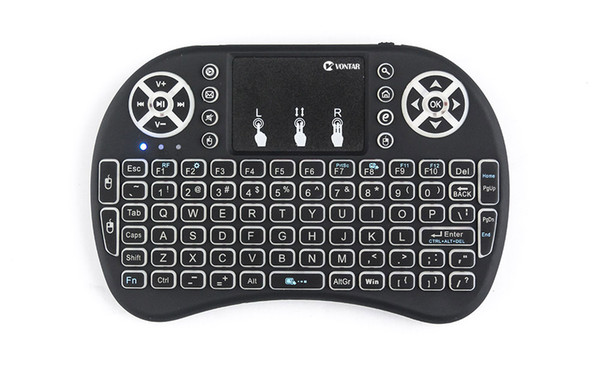 Normal and Backlight mini i8 Keyboard English Russian Spain Hebrew Version Backlit I8 Keyboard Air Mouse For Android TV BOX