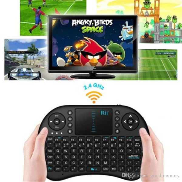 2.4G Touch Fly Air Mouse Black&White Portable Rii Mini i8 Wireless Keyboard Mouse Combo Touchpad PC