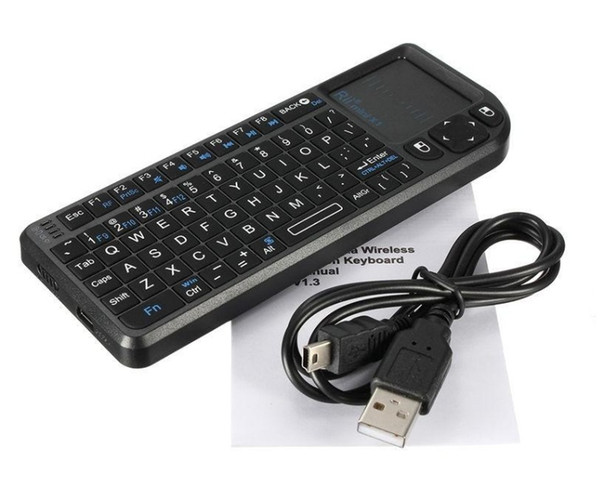 Rii mini X1 Handheld 2.4G Wireless Keyboard Touchpad Mouse For PC Notebook Smart TV Black