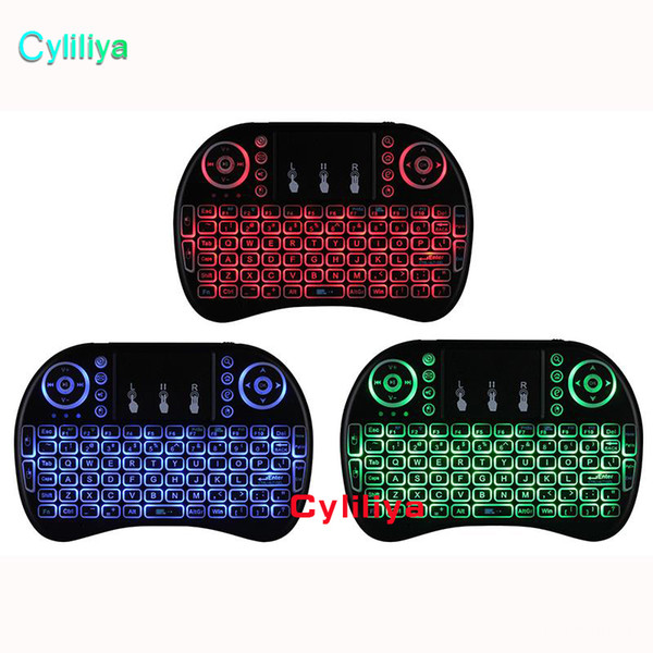 Rii I8 Backlight Backlit 2.4GHz Wireless Mouse Gaming Keyboard colorful Backlight Remote Control for S905X S912 Android TV Box T95 X96 Mxq