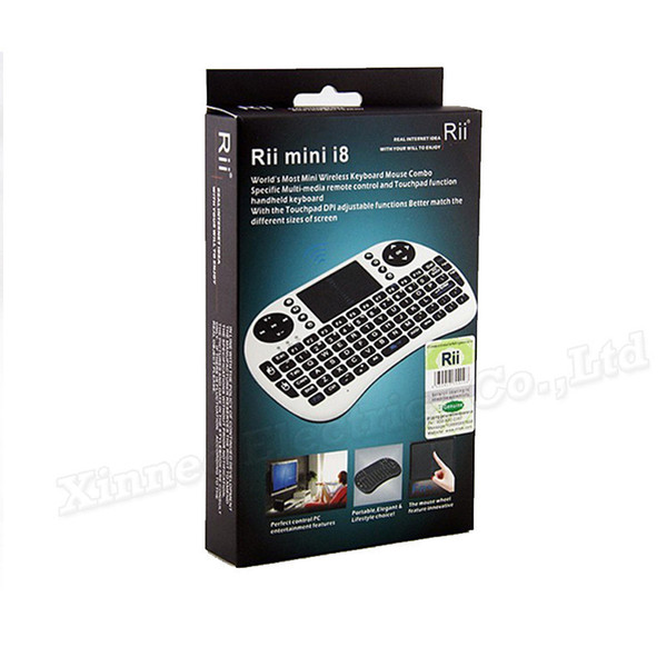 hot sale! Rii mini i8 Air Mouse Multi-Media Remote Control Touchpad Handheld Keyboard for TV BOX PC Laptop Tablet Mini PC