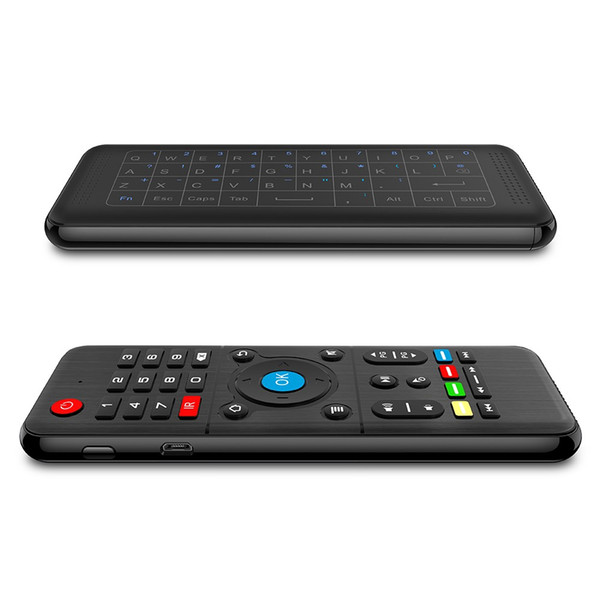 H1 2.4GHz Wireless IR learning fly air mouse Full Touchpad Keyboard tv Remote Control not backlit For Windows PC Android TV Box