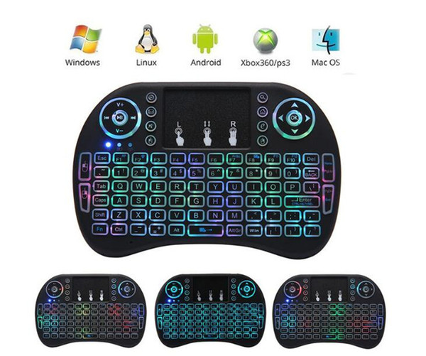 Rii I8 Smart Fly Air Mouse Remote colorfull Backlight 2.4GHz Wireless Bluetooth Keyboard Remote Control Touchpad For TV Android Box