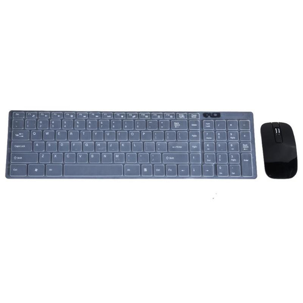 Black 2.4G Optical Wireless Keyboard and Mouse USB Receiver + Keypad Film Kit for PC Computer Desktop Laptop Notebook