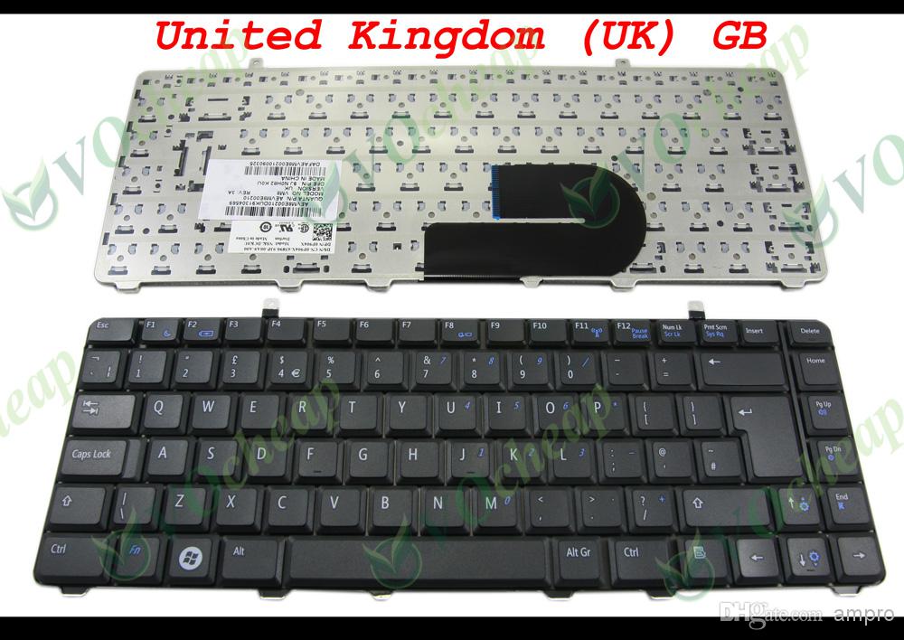 New Laptop keyboard for Dell Vostro A840 A860 1014 1015 1088 Black United Kingdom UK GB Version - NSK-DCK0U